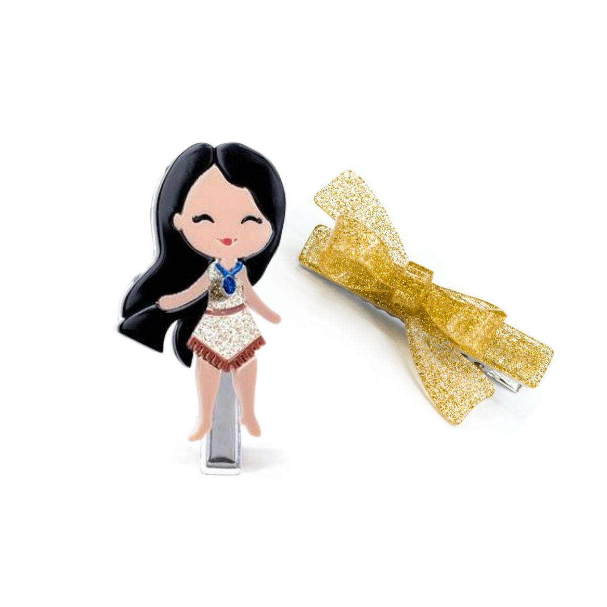 Bico de Pato Fashion Girl P com Laço Dourado
