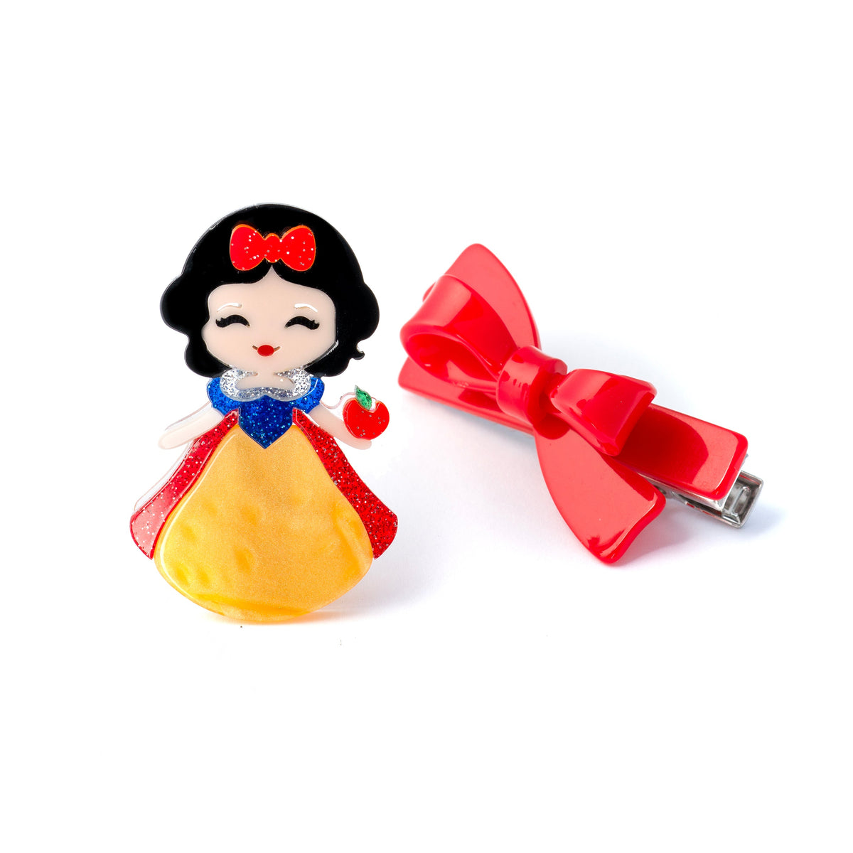 Bico de Pato Fashion Girl BN com Laço Vermelho