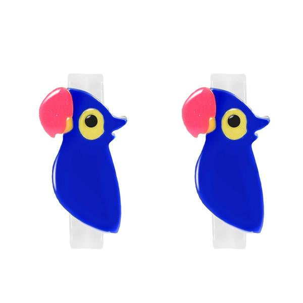 Blue Bird Hair Clips - Lilies & Roses NY