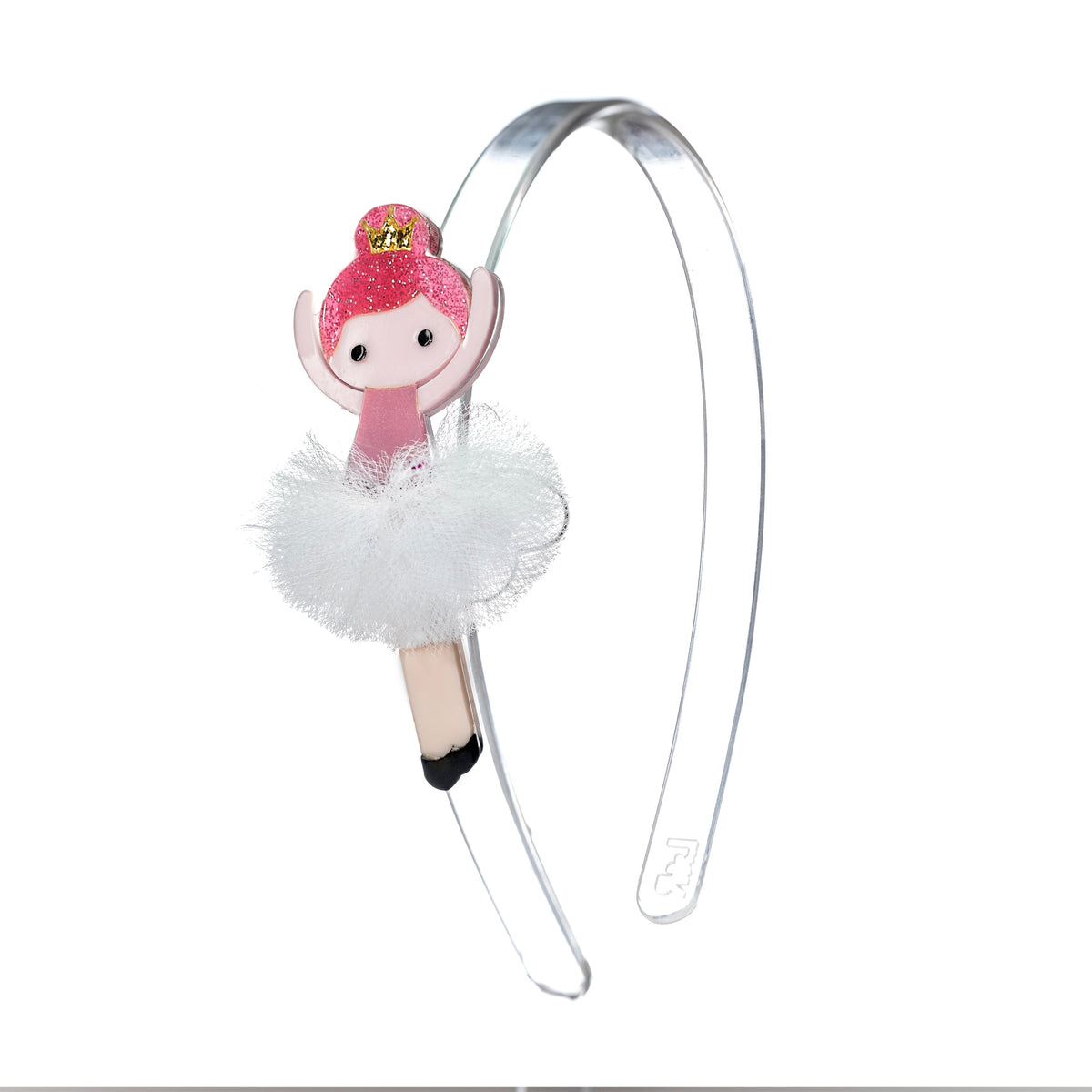 Tiara de Bailarina com Tule Branco