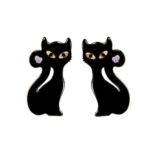 Black Cat Halloween - Alligator Clip