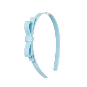 Tiara Azul Bebê com Laço Fino