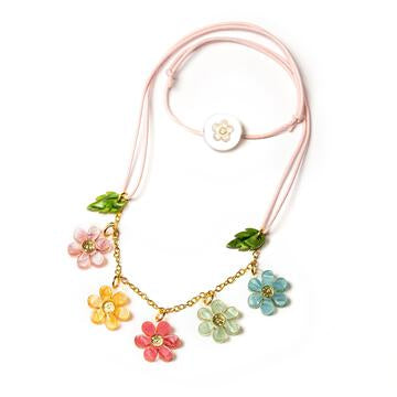 Colar Flores Tons Texturizado