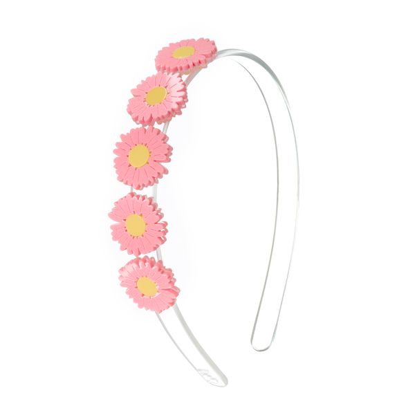 Tiara Flor Multi Margarida New Rosa Claro