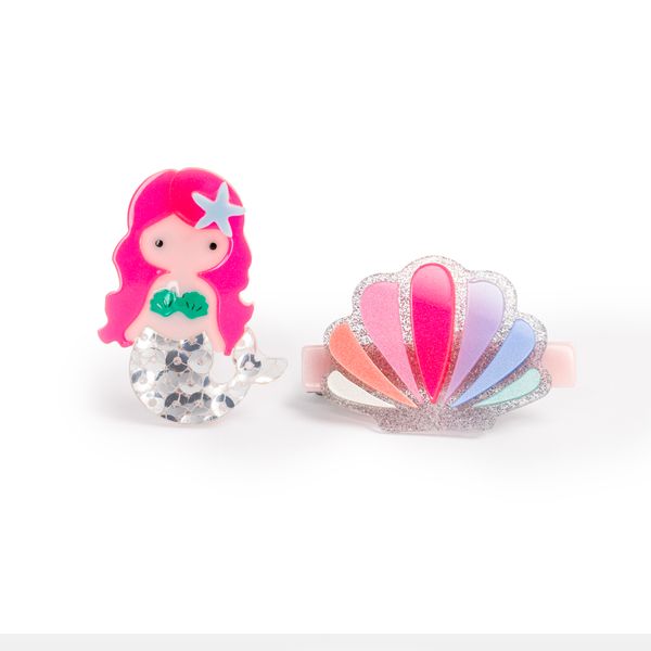 Bico De Pato Sereia Neon Pink Com Concha Tons Neon