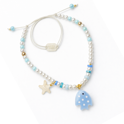 Colar Peixe Azul -SUM -  Lilies & Roses NY