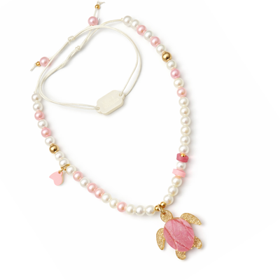 SUM - Colar Tartaruga-Marinha Rosa -  Lilies & Roses NY