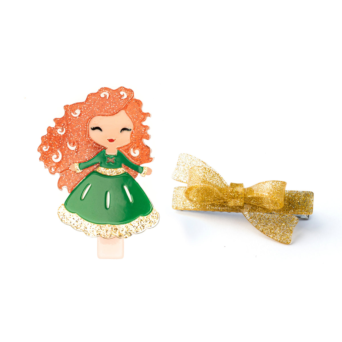 Bico de Pato Fashion Girl V com Laço Dourado