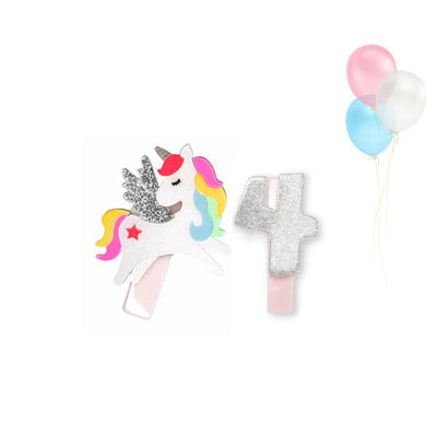 HOL23-BICO DE PATO UNICORNIO C/ VELA NUMERO 4