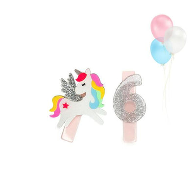 HOL23-BICO DE PATO UNICORNIO C/ Nº6 PRATA