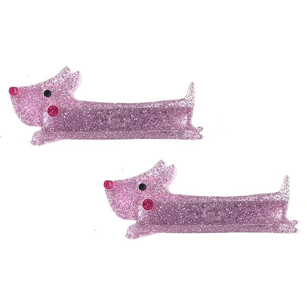 Weiner Dog Hair Clips -  Lilies & Roses NY