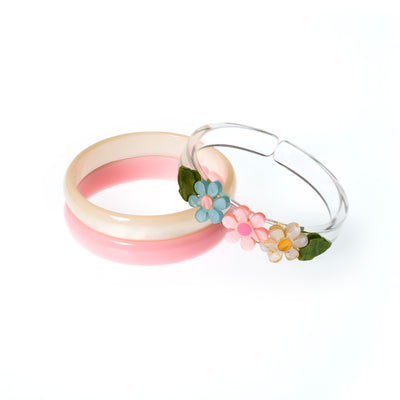 Pulseira Flor Margarida Texturizado com Brilho 