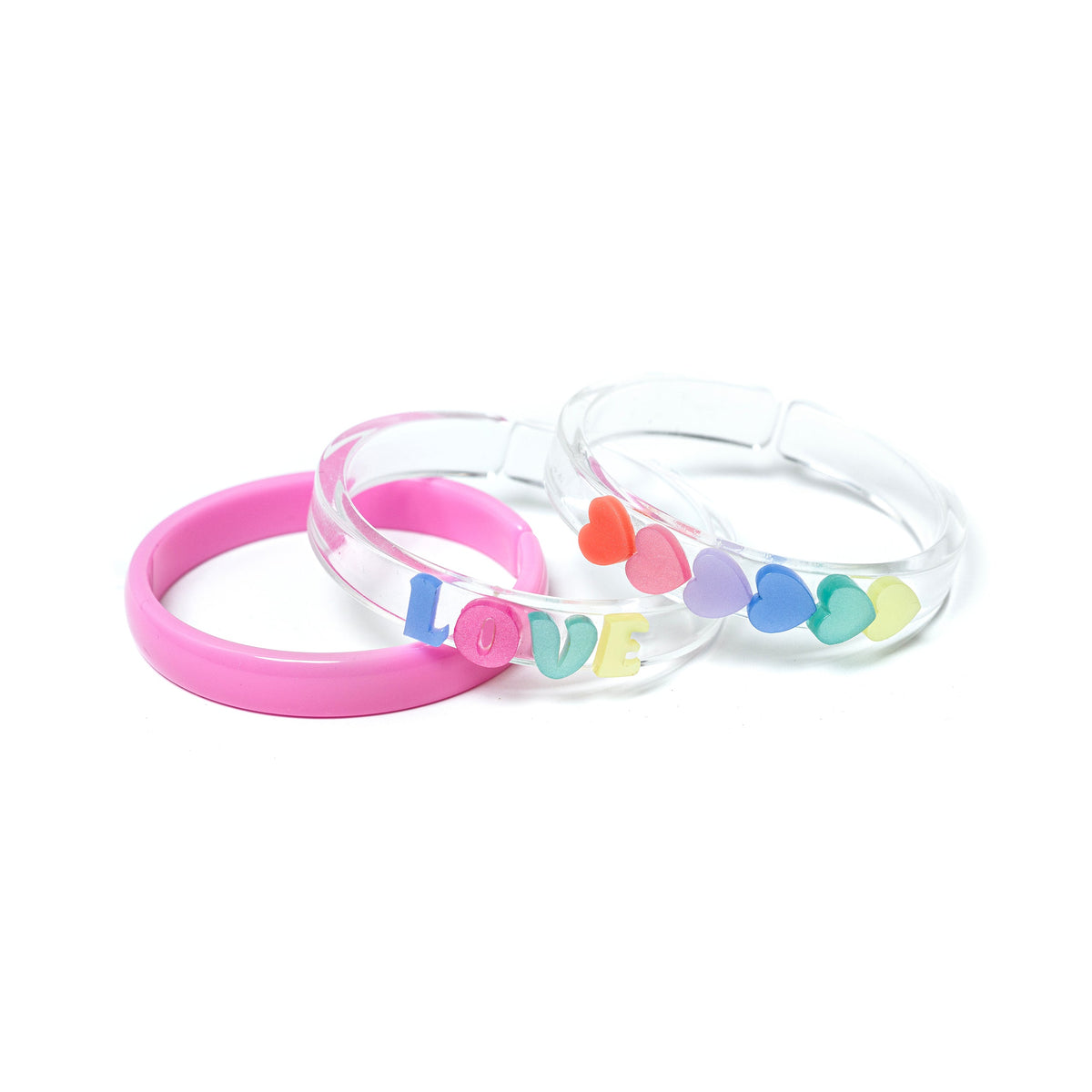 Pulseira Coração Love Tons Pastel Acetinado