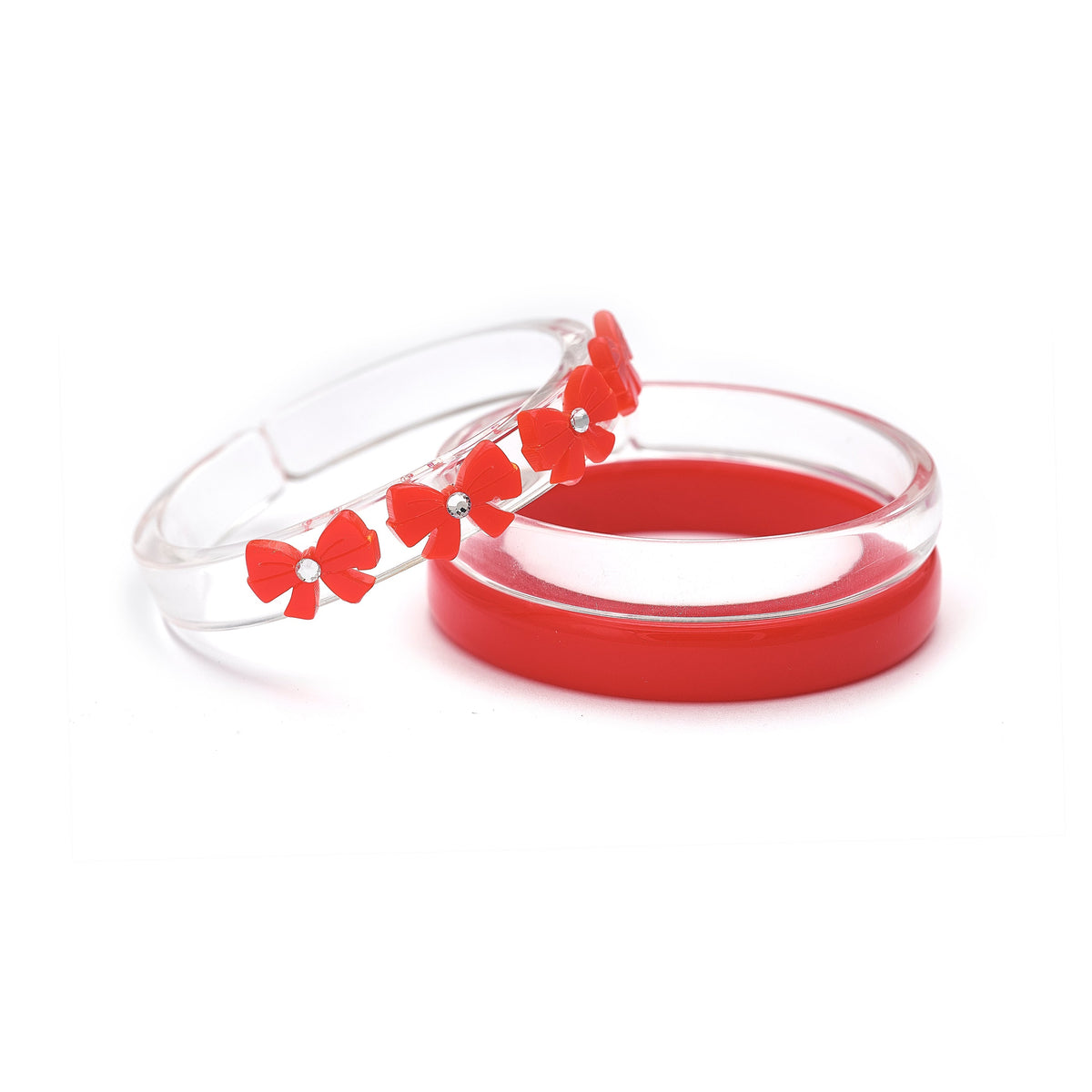 Pulseira Laço Mini Com Cristal Vermelho - Trio