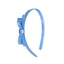 Tiara Laço Fino Azul Acetinado