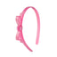Tiara Laço Fino Rosa Acetinado